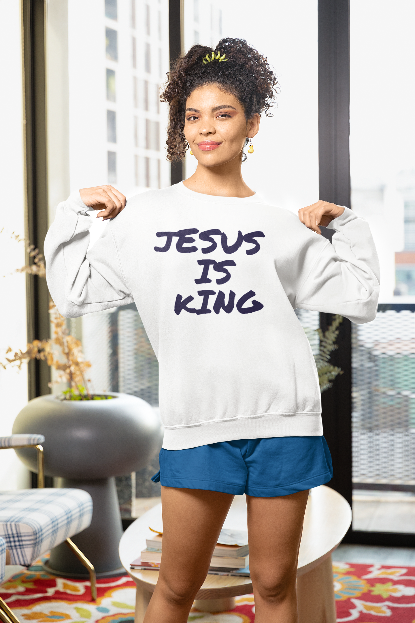 Jesus is King Christian T-Shirt - Faith-Based Apparel for Believers, Religious Gift, Bold Statement Shirt